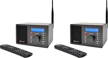 C. Crane CC WiFi 3 Internet Radio with Skytune, Bluetooth Receiver, Clock and Alarm with Remote Control, Access to Thousands of Radio Stations Worldwide Pack of 2