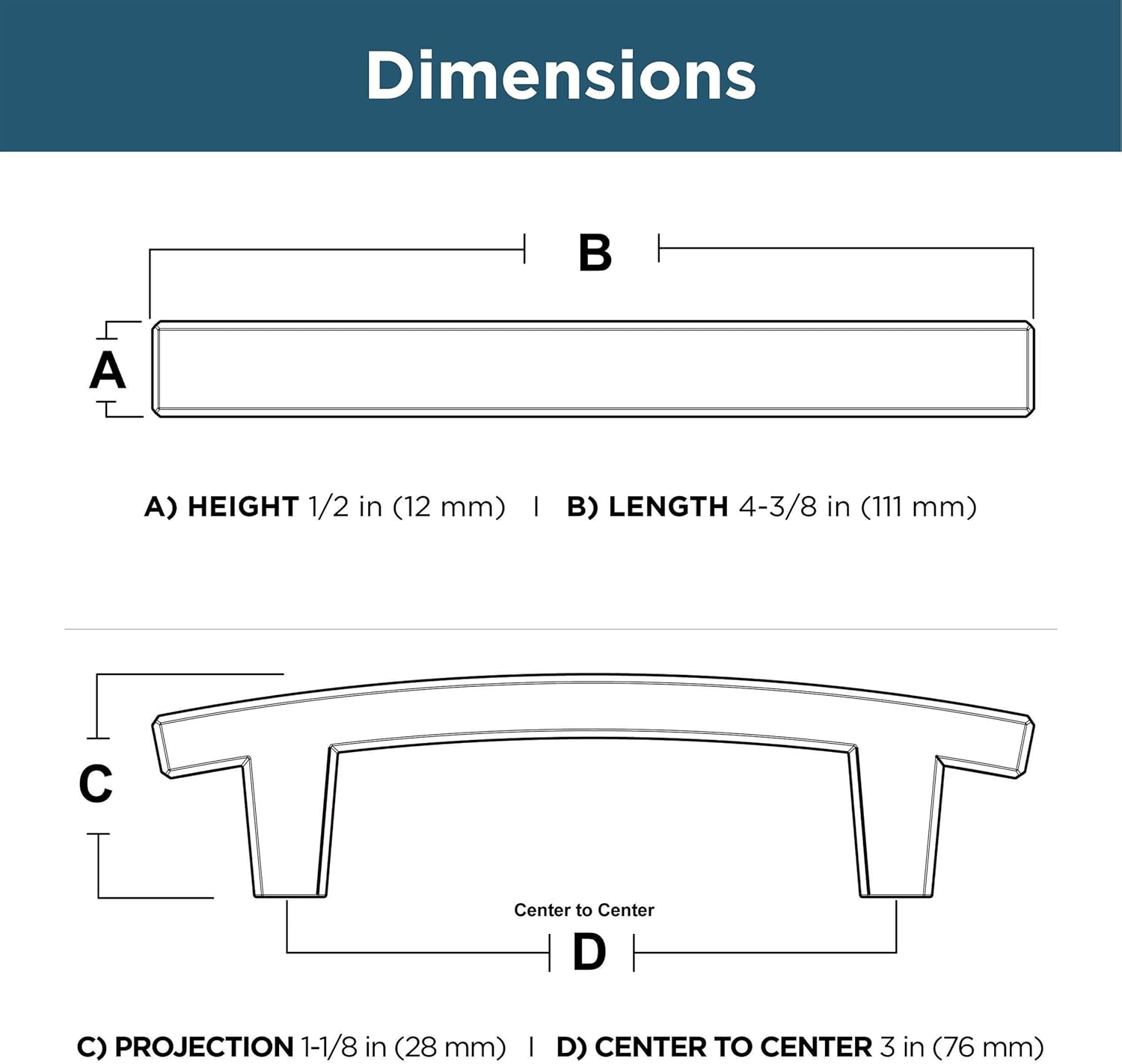 Deep Bronze 3" Bar Cabinet Pulls with Installation Hardware