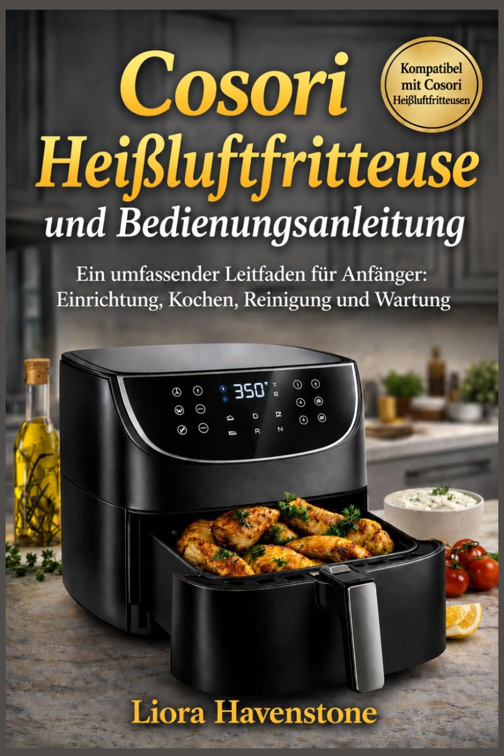 Cosori Heißluftfritteuse und Bedienungsanleitung: Ein umfassender Leitfaden für Anfänger: Einrichtung, Kochen, Reinigung und Wartung