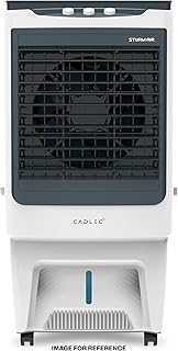 Cadlec StormAir 100L Desert Air Cooler, High Speed Fan with Powerful Air Throw, Inverter Compatible, Anti-Bacteria Honeycomb Pad, Ice Chamber with Glass Top, 3 Year Warranty | White