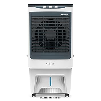 Cadlec StormAir 100L Desert Air Cooler, High Speed Fan with Powerful Air Throw, Inverter Compatible, Anti-Bacteria Honeycomb Pad, 3 Year Warranty | White