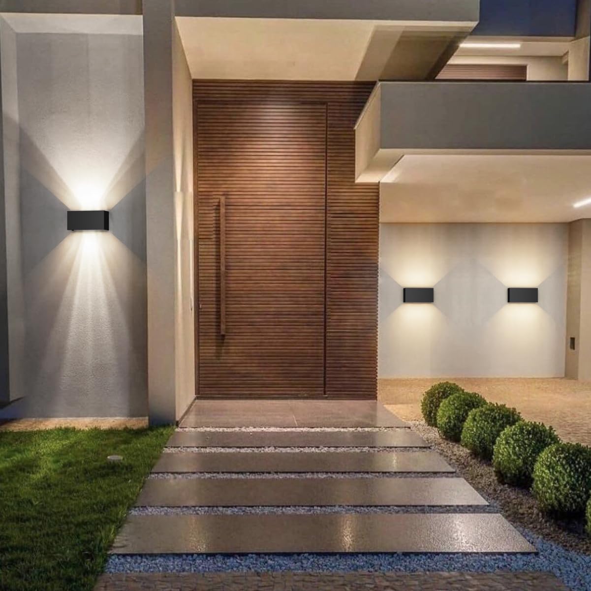 Klighten Lampada da esterno,24W Applique da Parete con sensore di movimento per luci esterni/interni Lampada da parete con fascio regolabile IP65 Impermeabile 4000K,Nero