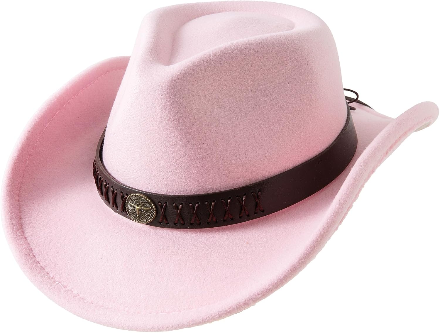 Jastore Kids Boys Western Cowboy Hat for Toddler Girls Felt Fedora Cowgirl Cowboy Hat with Belt Buckle - Image 2