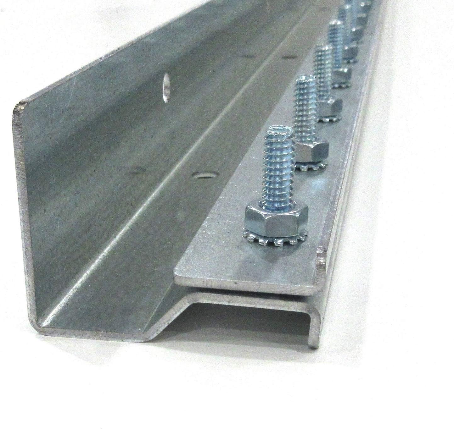 Strip Curtain Door Hardware - Commercial Industrial Strength Universal Jamb or Wall Mount Strip Door Hanger, 14 ga Galvanized Steel Plastic Strip Door Hanger - 8 Foot (Two 4 Foot Sections)