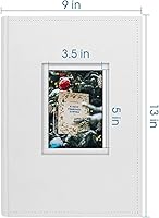 Vista 7 de Golden State Art, Álbum de fotos de gamuza de piel sintética con capacidad para 300 fotos de 4 x 6 pulgadas con espacio de escritura de notas, ideal