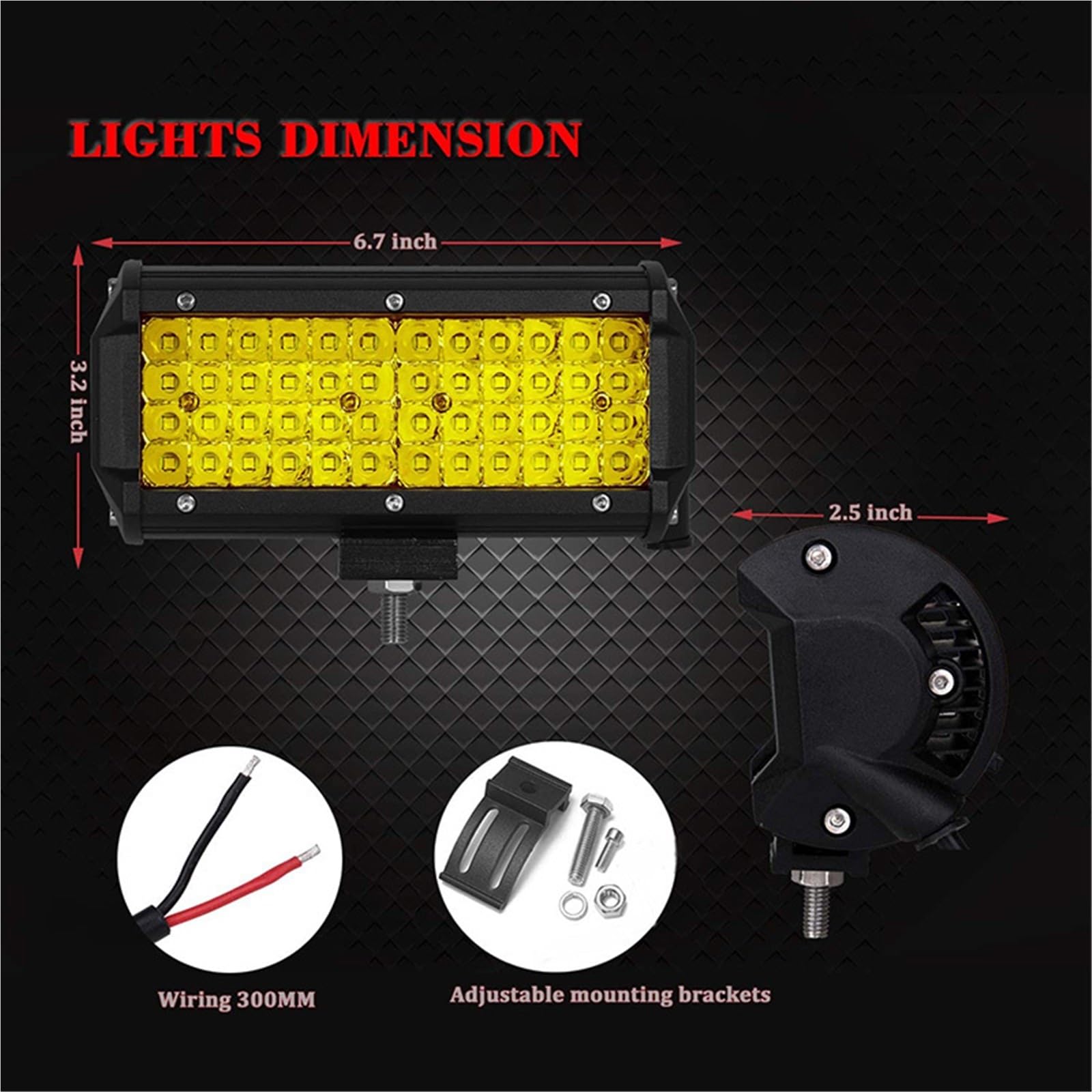 LED Oświetlenie pomocnicze 7-calowe światło robocze LED Bar