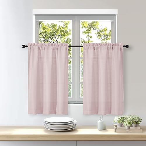 Miniatura 61 de OWENIE Bob Linen Cortinas de Lino de 96 Pulgadas Extra Largas Juego de 2 Paneles para Sala de Estar Dormitorio, Filtrado de Luz Cortinas de Ventana