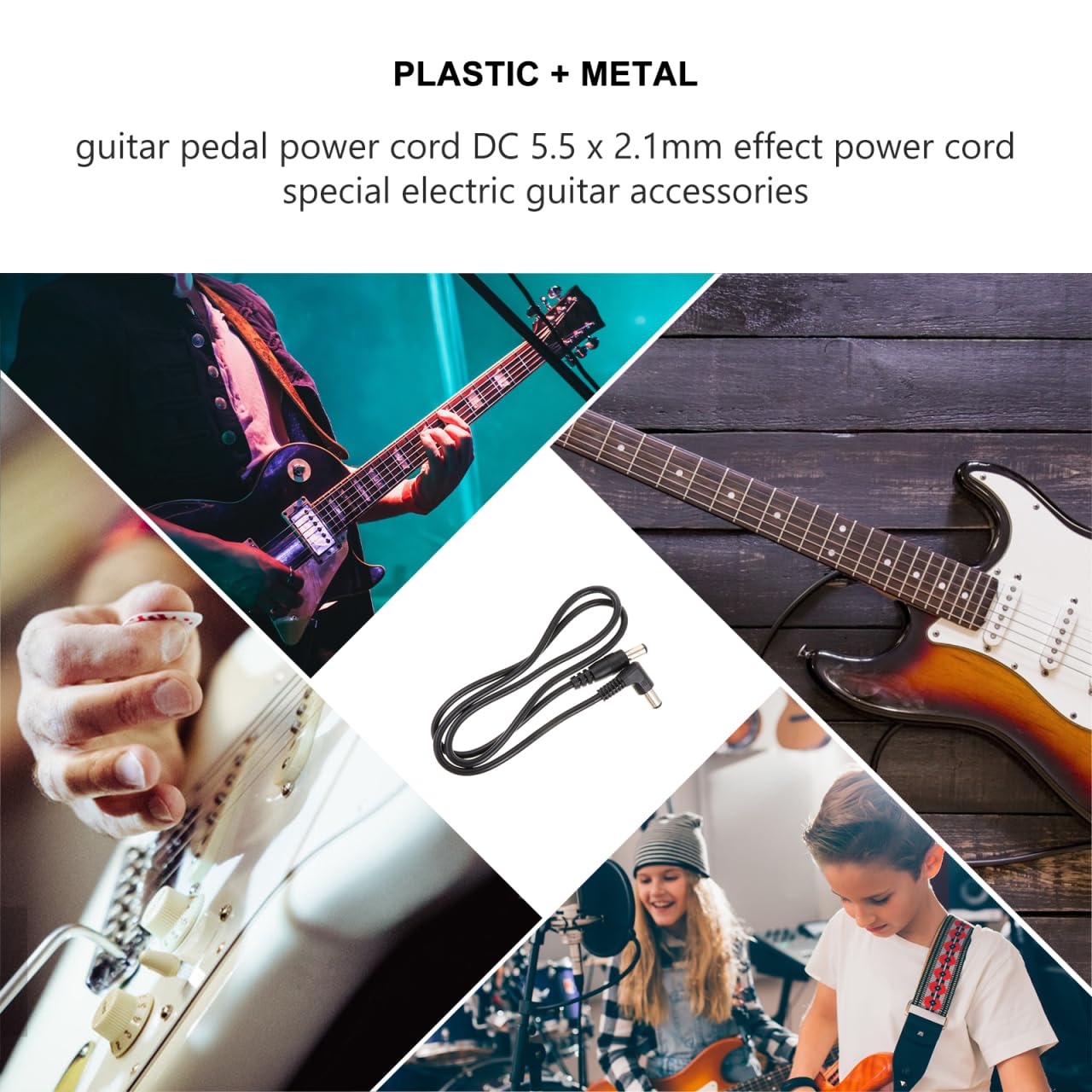 12 Piezas Cable De Alimentación De Guitarra Cable De Alimentación Del Pedal Pedal De Guitarra Electrica Pedales El Plastico Corriente Continua Alambre