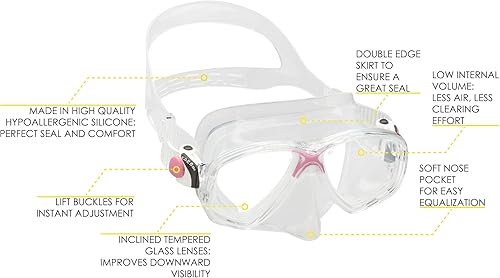 Miniatura 2 de CRESSI Kit de snorkel para adultos - Máscara y snorkel seco - Silicona suave, sello perfecto, válvula de secado superior - Marea & Supernova Dry