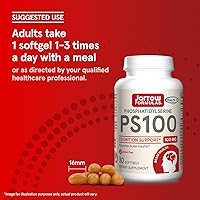 Vista 7 de Jarrow Formulas PS100 Phosphatidylserine 100mg, Dietary Supplement for Brain Health and Cognitive Function Support, 30 Softgels, Up to a 10-30 Day