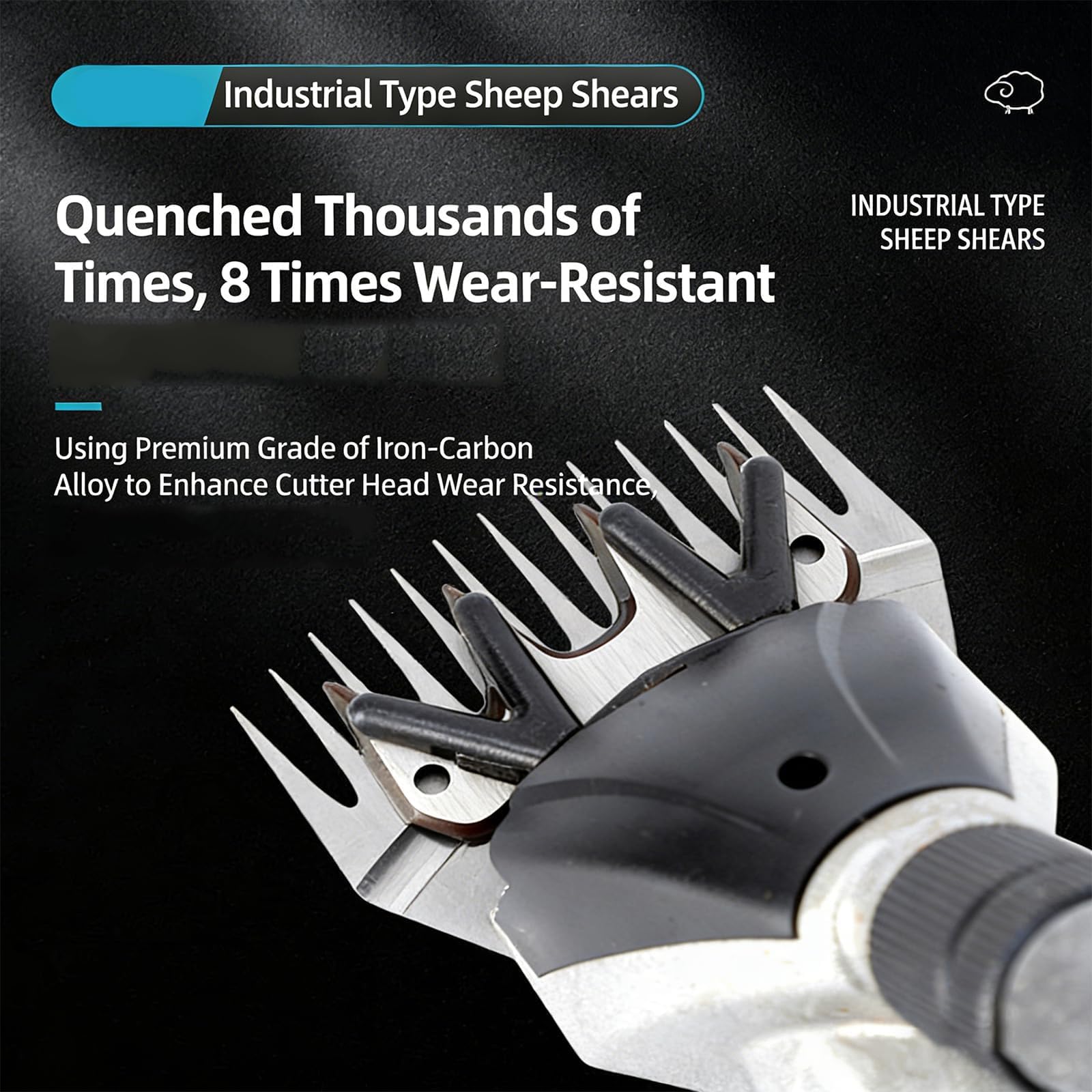 Esquiladora Inalámbrica Para Ovejas, Esquiladora Eléctrica De 850 W Para Ganado Con 2 Baterías De 6000 mAh, 6 Velocidades, Cuchillas De 9/13 Dientes, Esquiladora Profesional Para Lana De Ovej 9-teeth