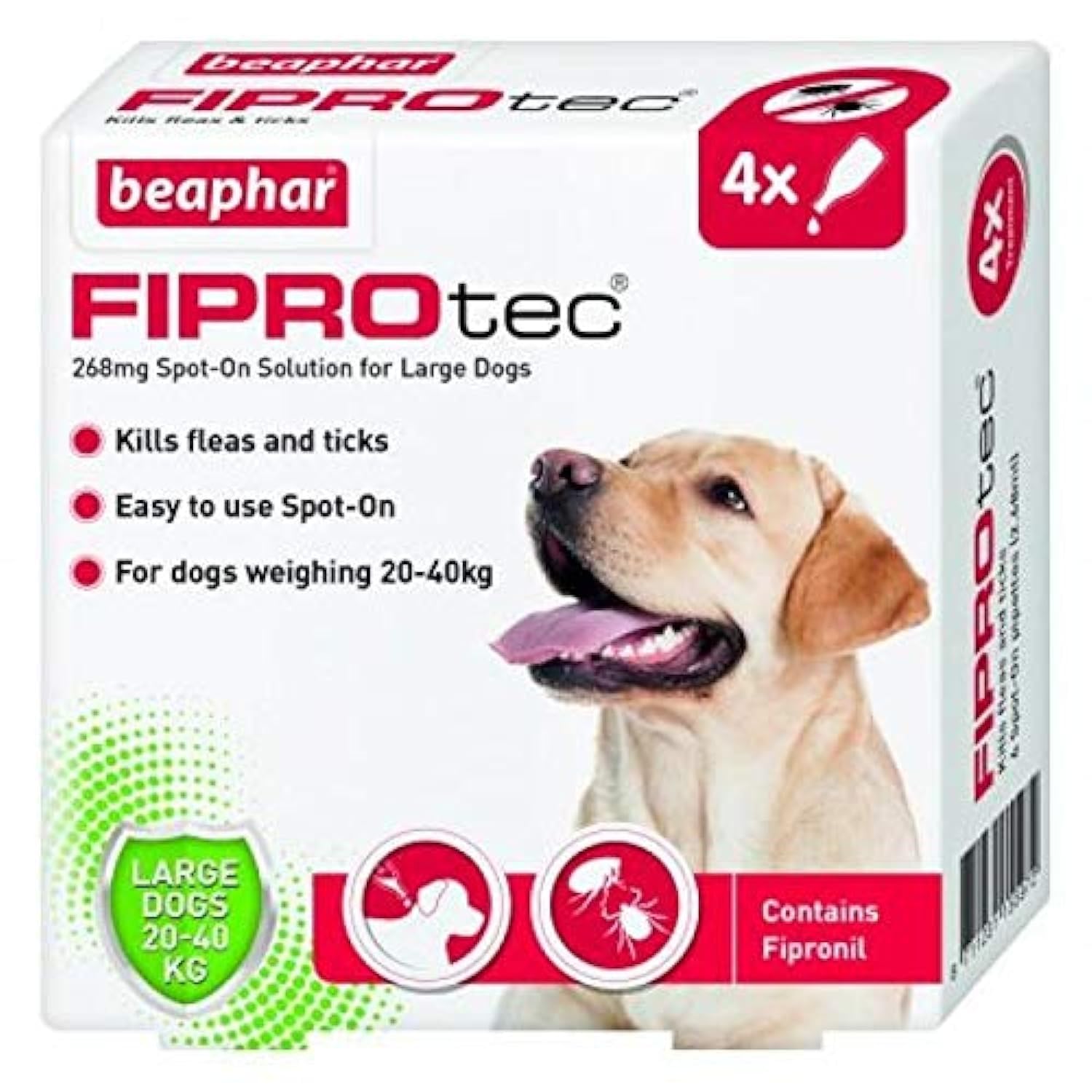 Beaphar Fiprotec For Large Dog - 4 Vials