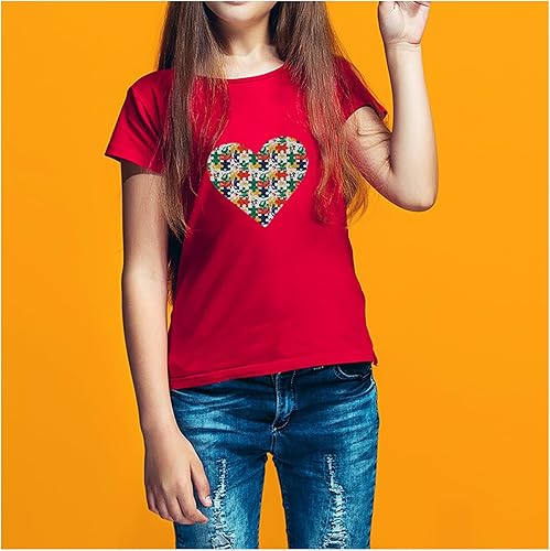 Miniatura 3 de SparklePrint - Vinilo de transferencia de calor con estampado de conciencia sobre el autismo (rompecabezas brillante para autismo, 13.5 pulgadas x 3