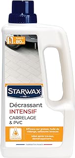 STARWAX Décrassant Intensif Concentré pour Sols Carrelés - 1L - Élimine en Profondeur - Pour Carrelages Poreux et Non Poreux