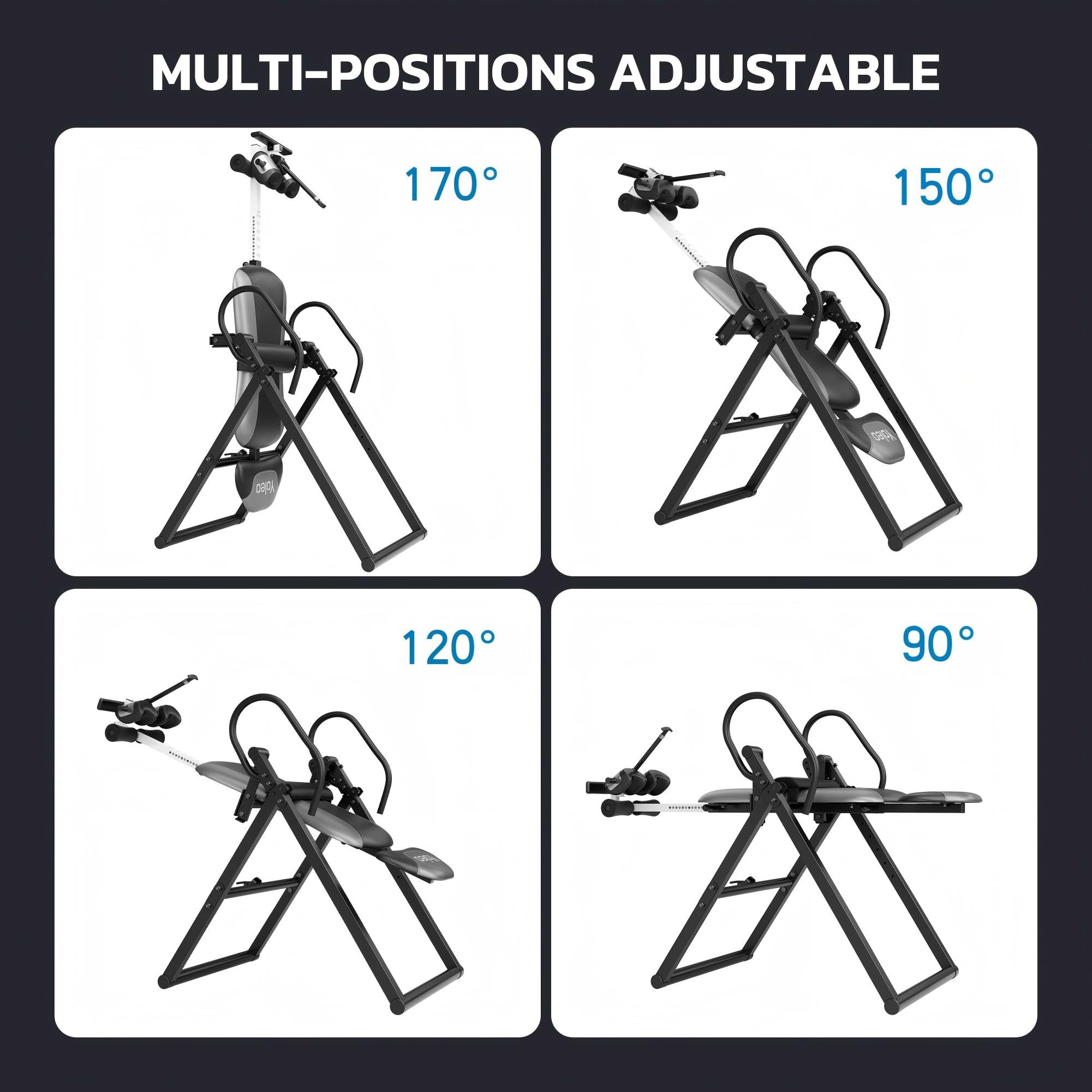 Dripex Table d'inversion Pliable réglable Banc d'inversion Équipement | entraîneur de gravité pour de Gym à Domicile Entraînement Poids de l'utilisateur jusqu'à 136 kg
