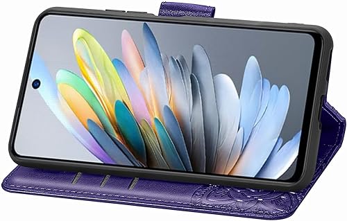 Miniatura 6 de Funda protectora para Moto G Stylus 4G 2023, de piel sintética, con correa para la muñeca, ranuras para tarjetas, bolsillo en relieve con diseño de
