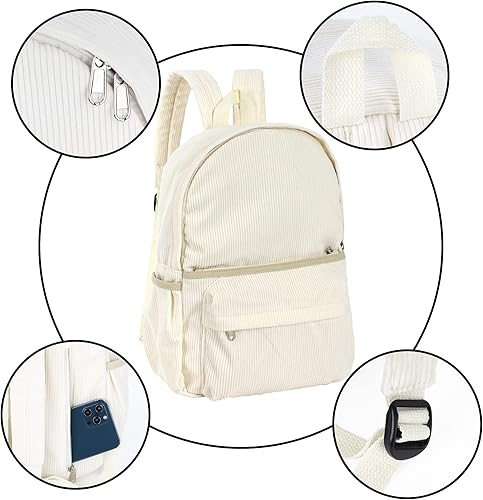 Vista 26 de Lobagve Mochila de pana grande para universidad, mochila casual para computadora portátil, mochila de viaje para mujeres y hombres, verde 7490