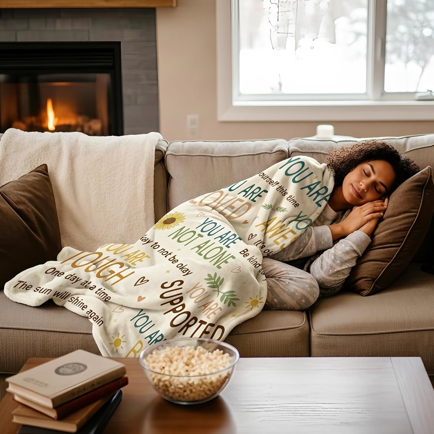 Get Well Soon Gifts for Women Mom After Surgery, Hug Healing Blanket Breast Cancer Care Warm Gift for Patient, Inspirational Encouragement Comfort Thinking of You Present for Friend Men 60’’x50’’ - Image 5