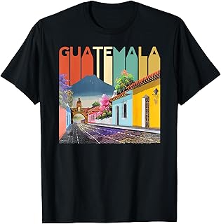 Guatemala Antigua Quetzal Chapin Cafe Semana Santa Retro T-Shirt