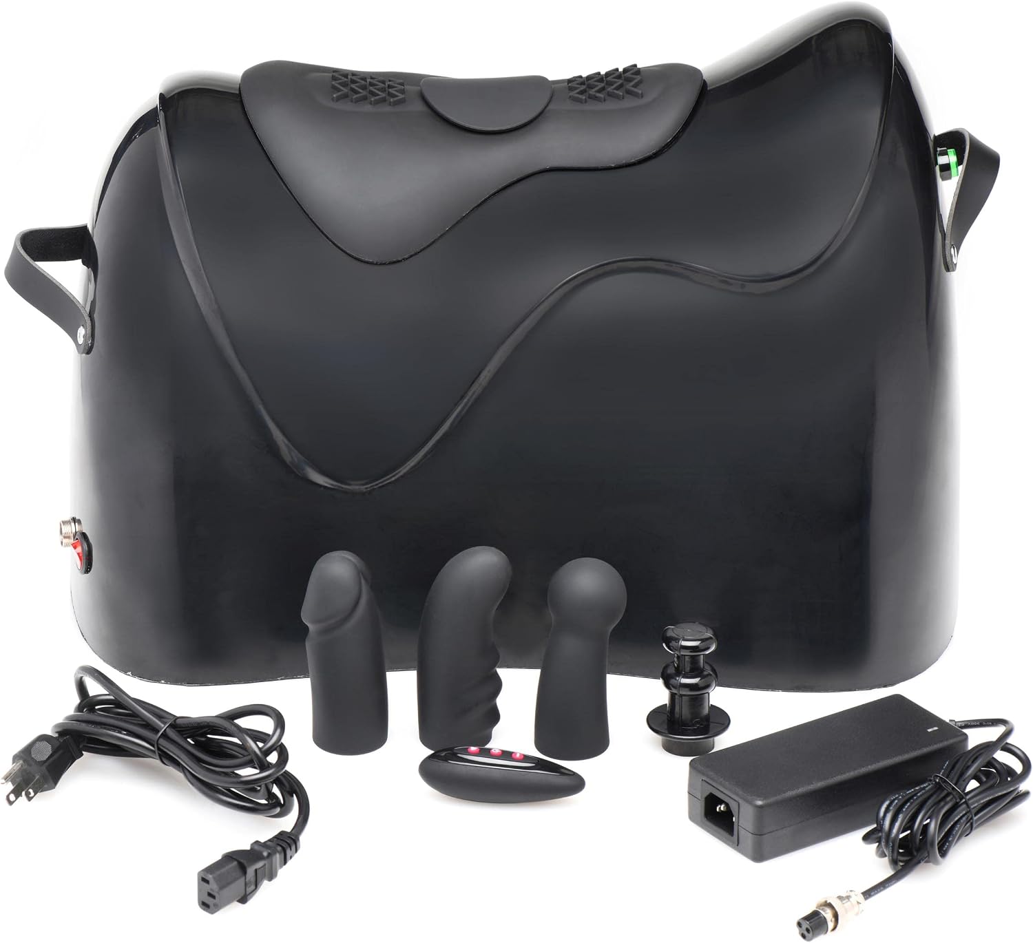 LOVEBOTZ The Bucking Saddle 10X Thrusting & 10X Vibrating Saddle Sex Machine, for Men, Women, & Couples. Lightweight and Portable Powerful Vibrations, 9 Piece Set, Black.