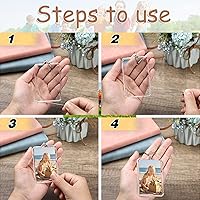 Vista 6 de Llavero de fotos Marco de fotos llavero colgante recuerdo de foto hebilla decorativa creativo DIY regalo llavero