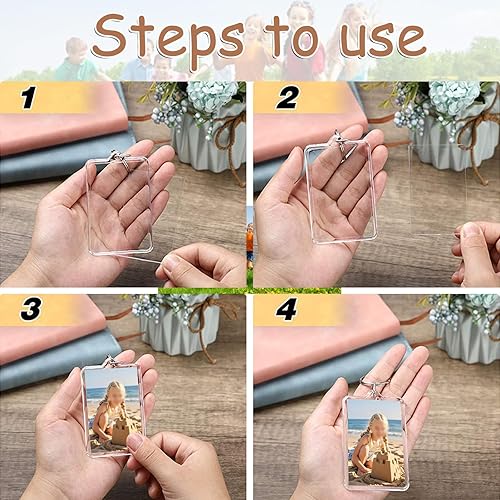 Miniatura 6 de Llavero de fotos Marco de fotos llavero colgante recuerdo de foto hebilla decorativa creativo DIY regalo llavero