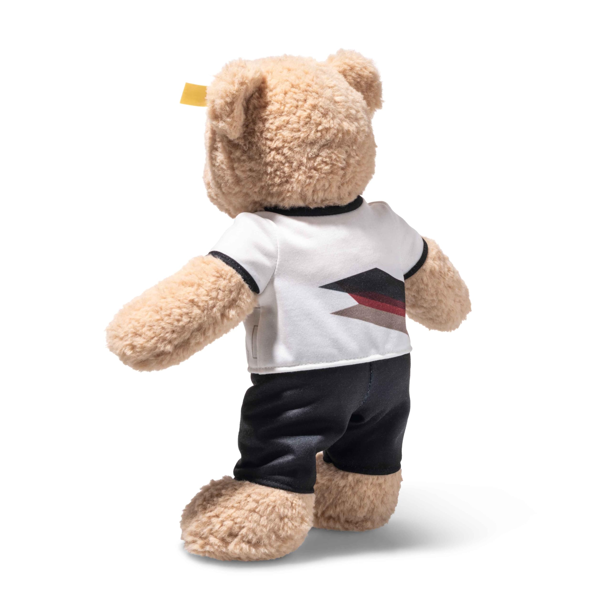 Steiff Pluszowa zabawka Ben Miś wydanie DFB, urocza lalka z plastikowymi oczami, chłopcy i dziewczęta, przyjaciele, pluszowa zabawka 30 cm, beżowa, 988165