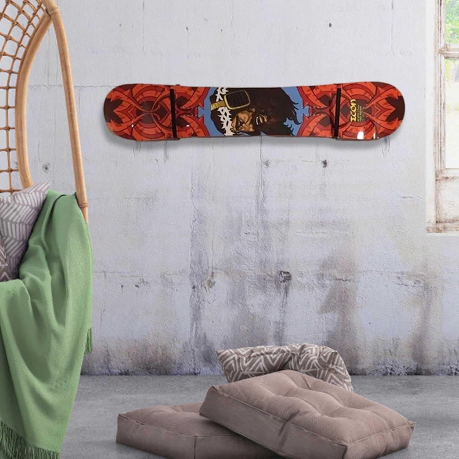 Wall Brackets for Snowboard, Snowboard Wall Mount Storage Hook, Snow Board Display Storage Holder, for Most Snow Board, Skate Board, Long Board, Paddle Board