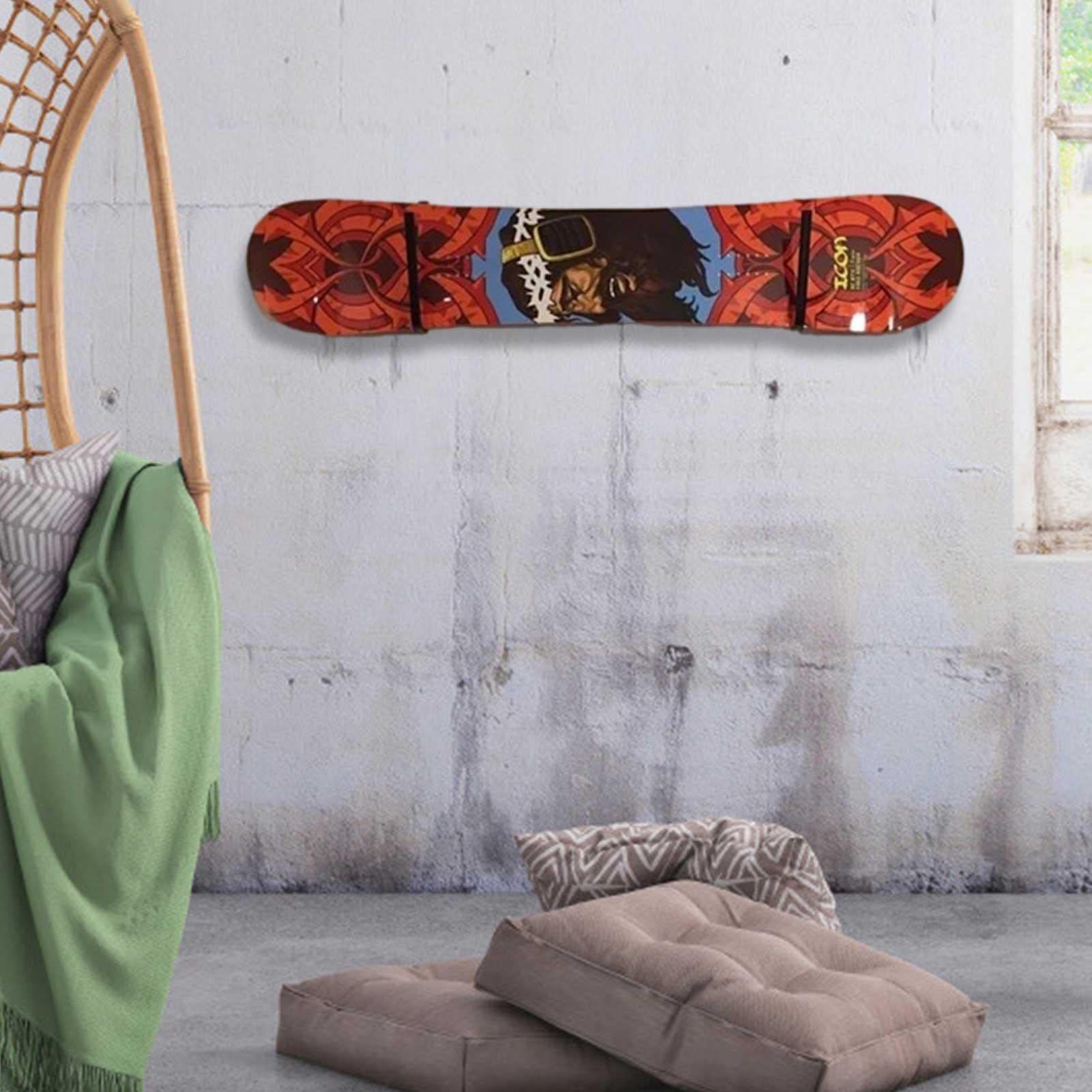 Souples supports muraux for le snowboard, le crochet de rangement mural de snowboard, le support de rangement d'affichage de la carte de neige, for la plupart des neiges, planche à patiner, planche lo