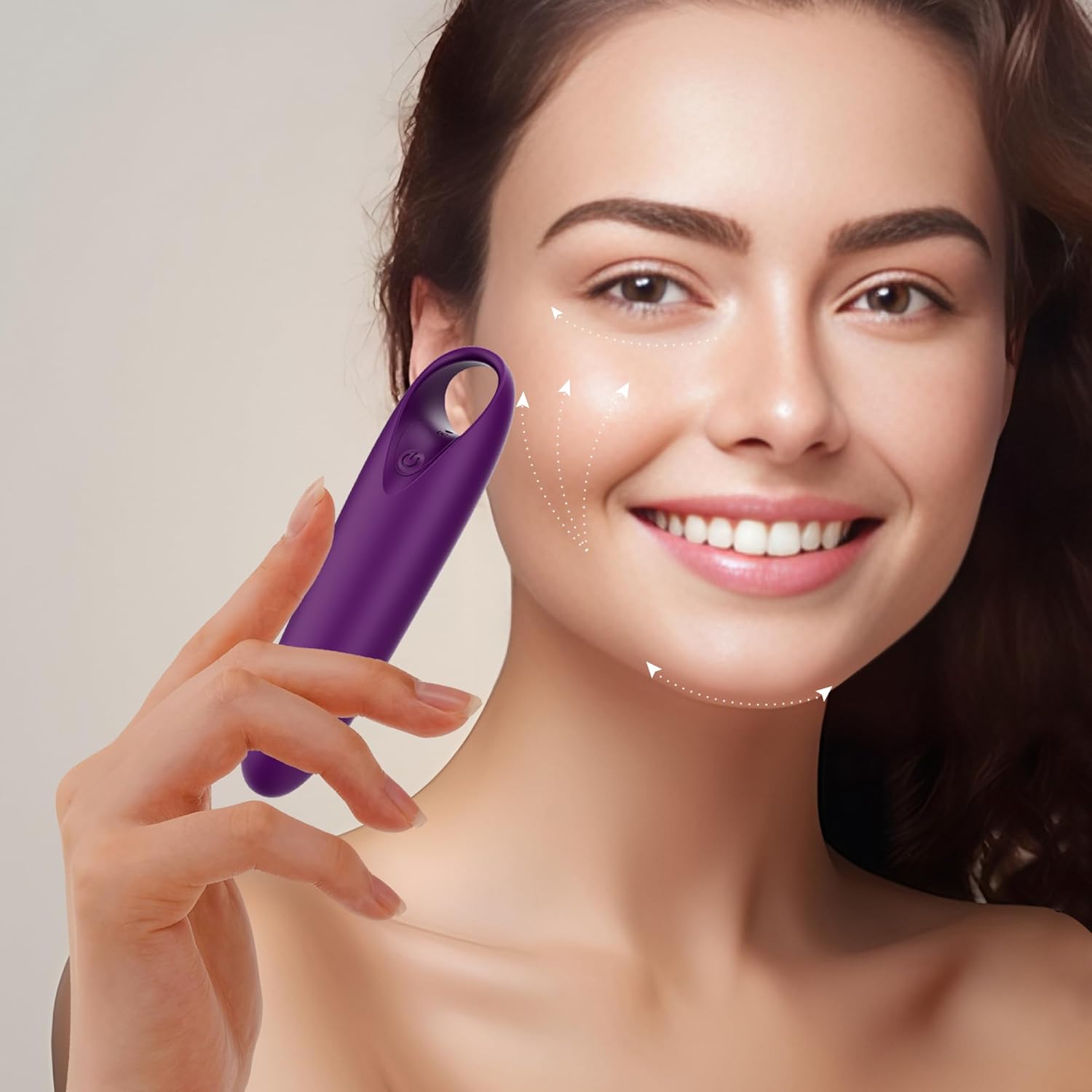 Portable Handheld Electric Back Massager - Mini Waterproof&Rechargeable Handheld Deep Tissue Neck (Violet) - Image 2