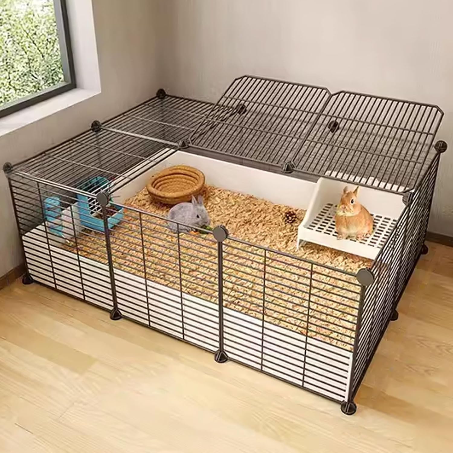 Clapier à lapin intérieur modulable grande cage chenil DIY