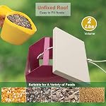 Goodeco House Bird Feeders Outside - Country House Design,Easy Cleaning & Refills,Hook Hang on Tree,Poles in Backyard/Garden/Patio,Gift Idea,4.7 * 10.2" (Purple)