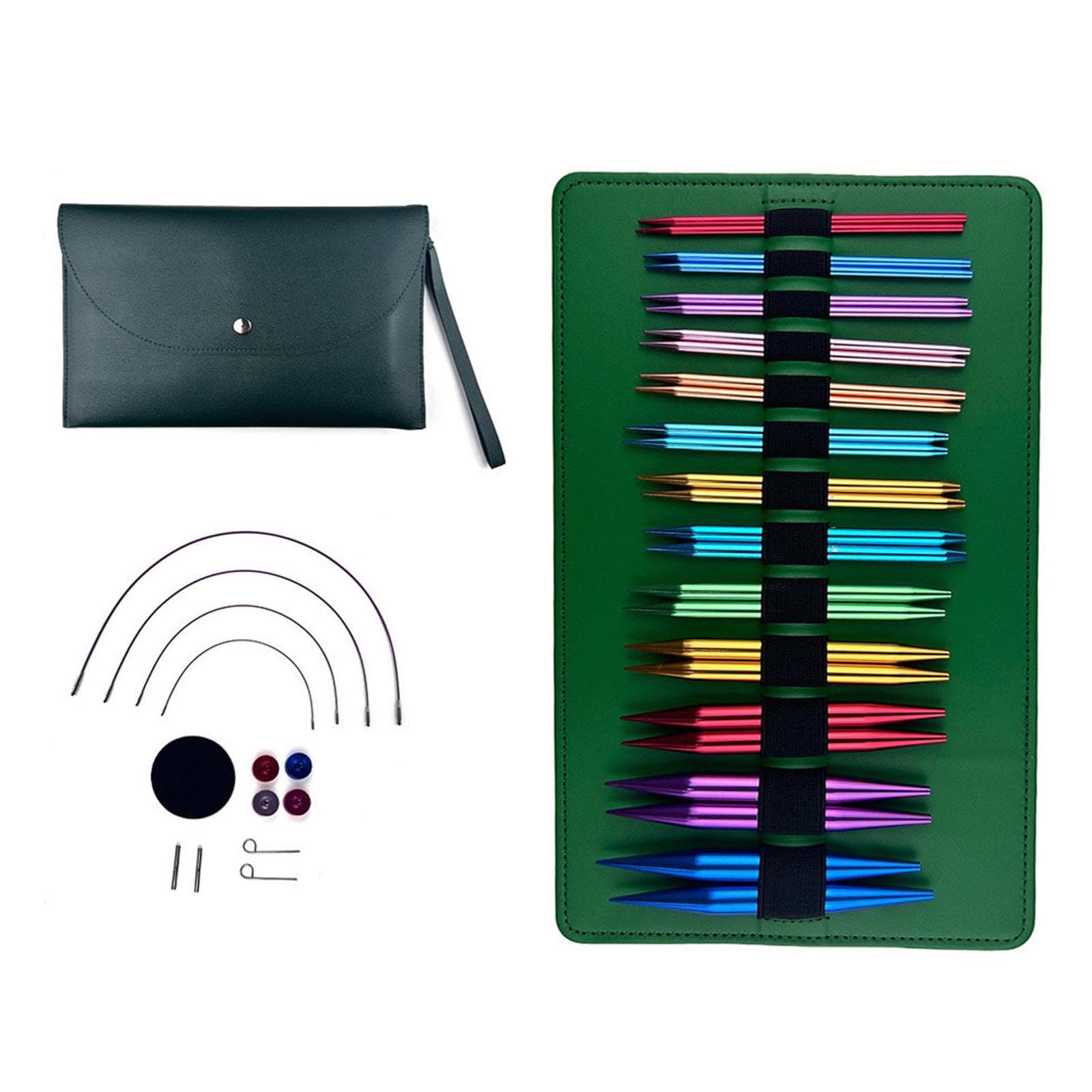 CUNZJIA Hand Knitting Tool Aluminum Interchangeable Knitting Needle Tool Knitting Starter Designed for Handmade Enthusiasts