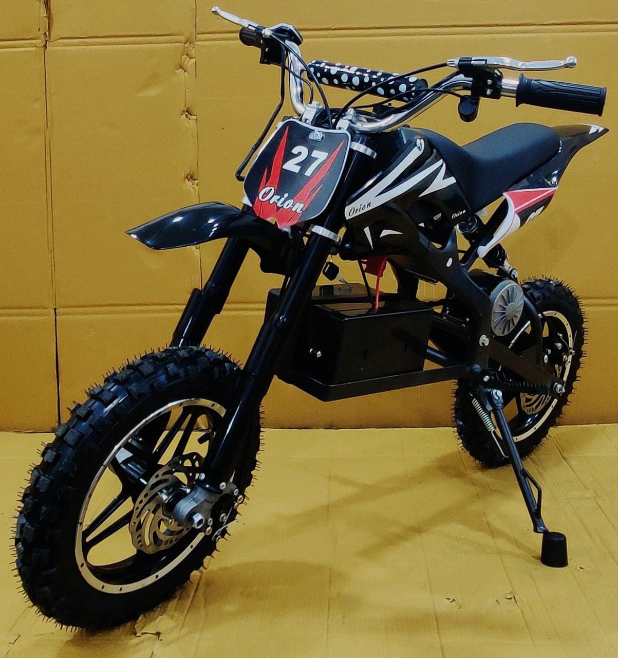 Gigaglitz Dirt Rocket Electric-Powered Dirt Bike with Rear-Wheel Drive, High-Torque, Chain-Driven Motor, for Kids 13+ (Black) - for Offroad Category and Purpose only