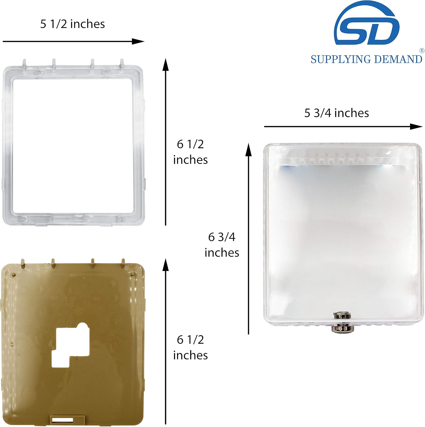 Supplying Demand BTG-K Medium Thermostat Guard Universal Compatibility 5-3/4 x 6-3/4 x 3-1/4 Inches Clear