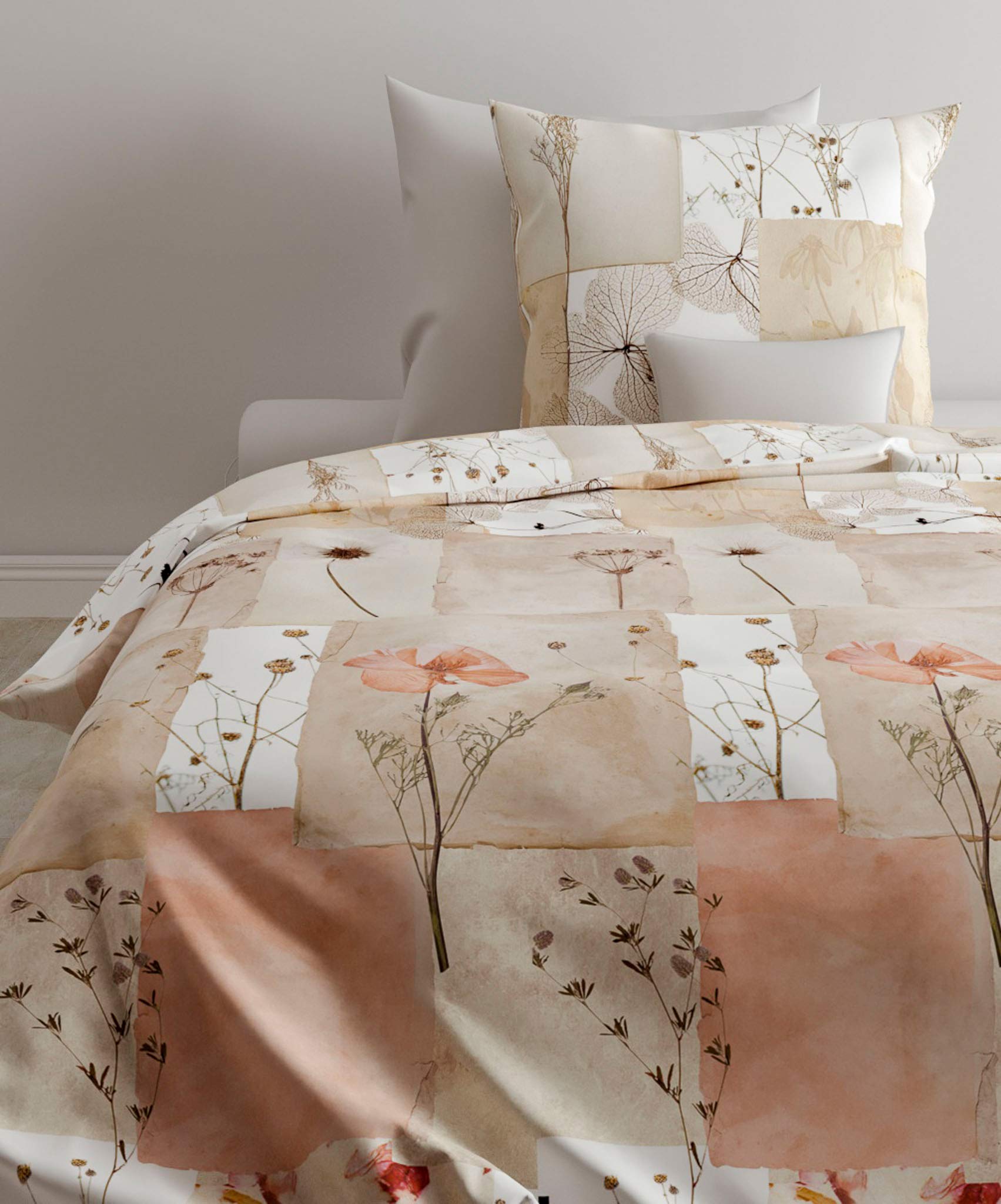 Zo.Home Siya Duvet Cover, 100% Cotton, Beige, 240 x 220 Cm, 1.0 Pieces