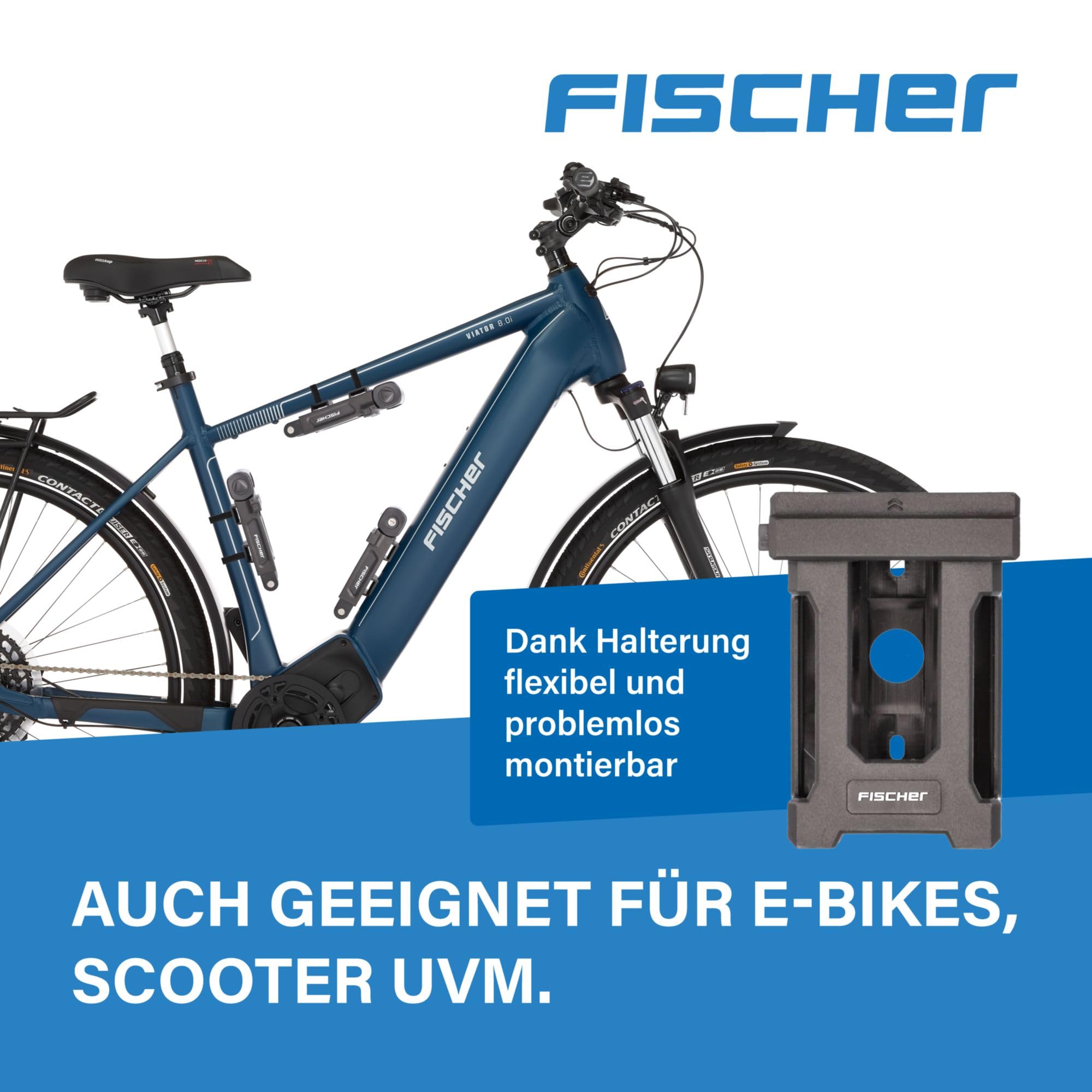 FISCHER PROTEC PLUS FK110 składane zapięcie rowerowe, wysokie bezpieczeństwo dzięki hartowanej specjalnej stali, zapięcie rowerowe z uchwytem i 3 kluczami, długość: 110 cm, czarne