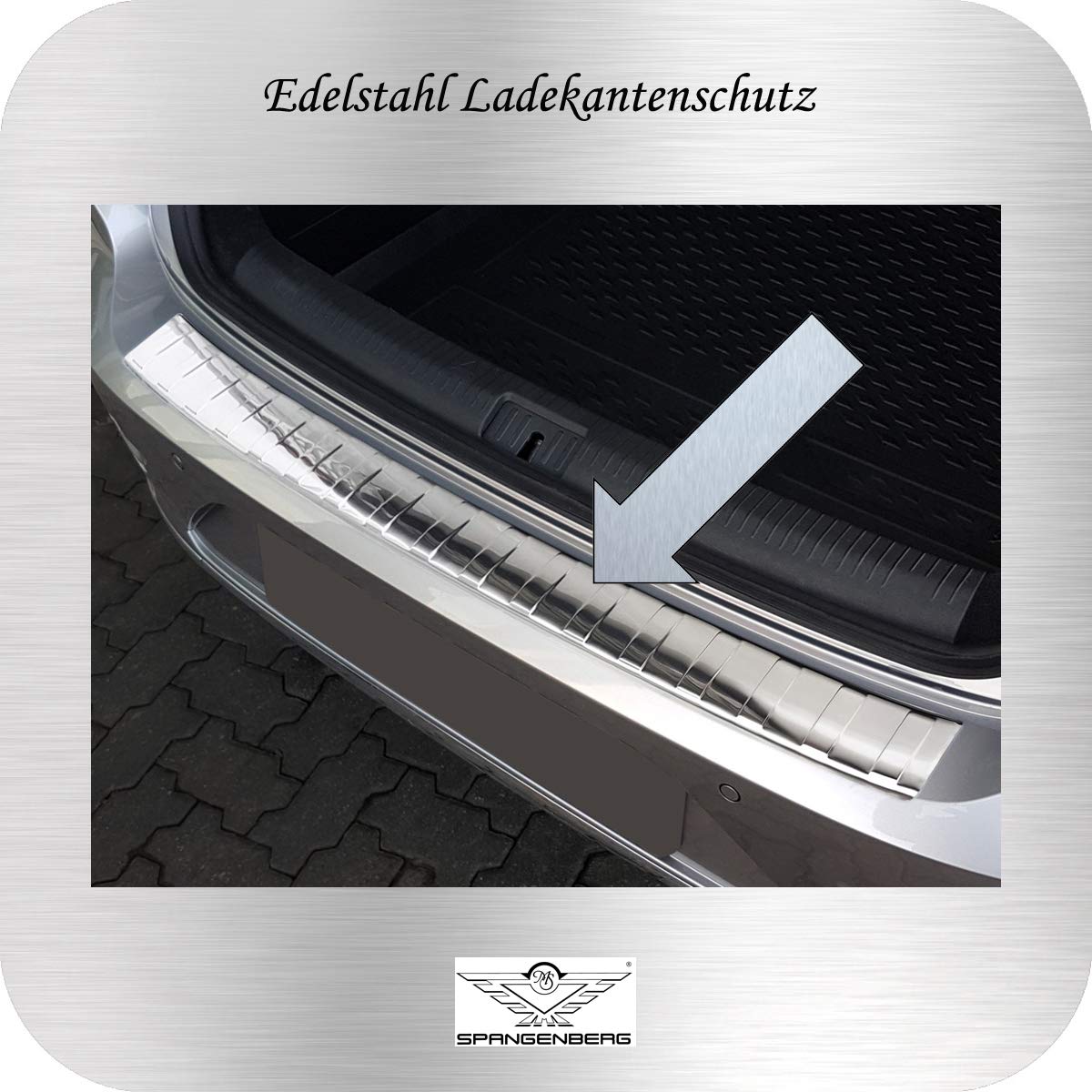 Spangenberg Protección para borde de carga de acero inoxidable, Protector Parachoques Trasero para Volkswagen Arteon Hatchback a partir de año de construcción 04.2017 – Art. 3235189