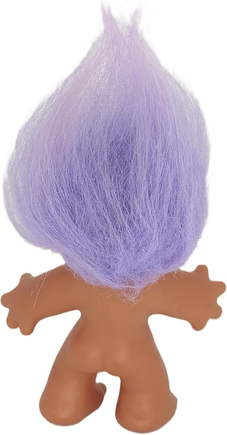 Purple Hair Troll Doll Dam 5" Vintage