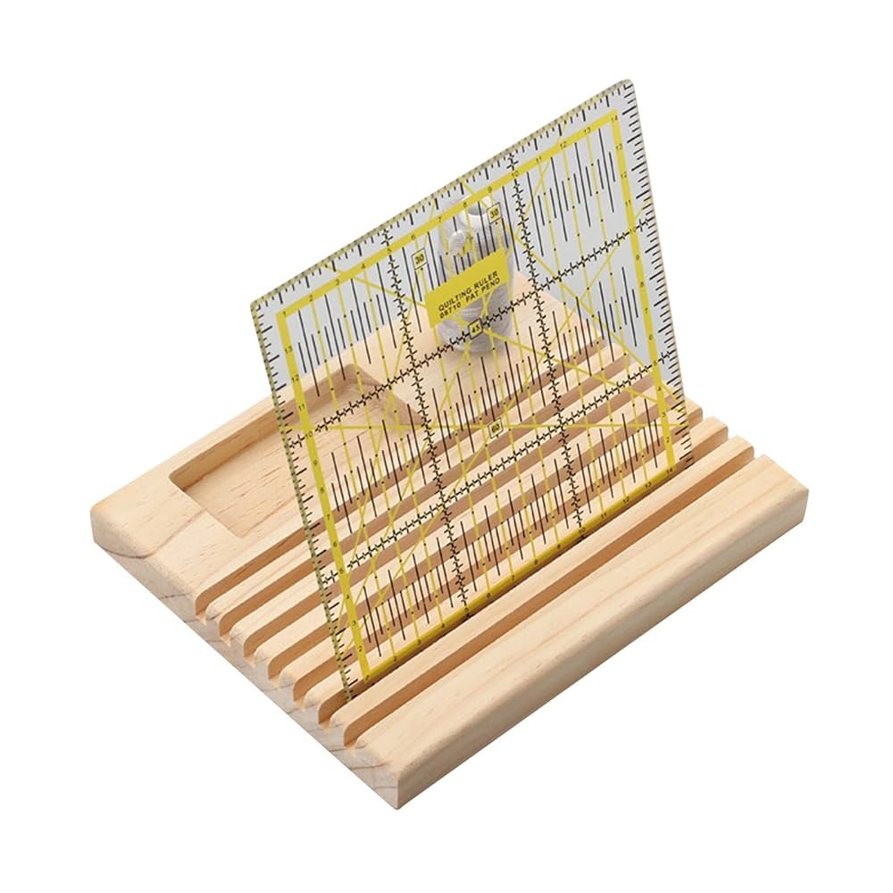 Amazon.co.jp: 木製定規スタンド | スロット付き多機能キルト