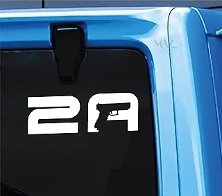 MAZ DISTRIBUTIONS – 2nd Amendment Sticker – Vinyl Decal for Laptop – Waterproof Sticker for Waterbottle – Useable Indoor and Outdoor – Easy use for Car, Van, Trucks and Bag - 7 Inches appx - MAZ-451