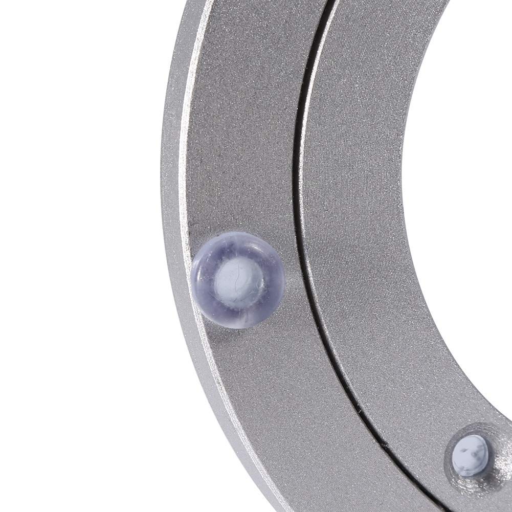 Plateau Tournant en Alliage d'Aluminium Lourd pour Décoration de Gâteaux et Support TV - Plateau Pivotant avec Roulement à Billes, Installation Facile, Diamètre 10 Pouces