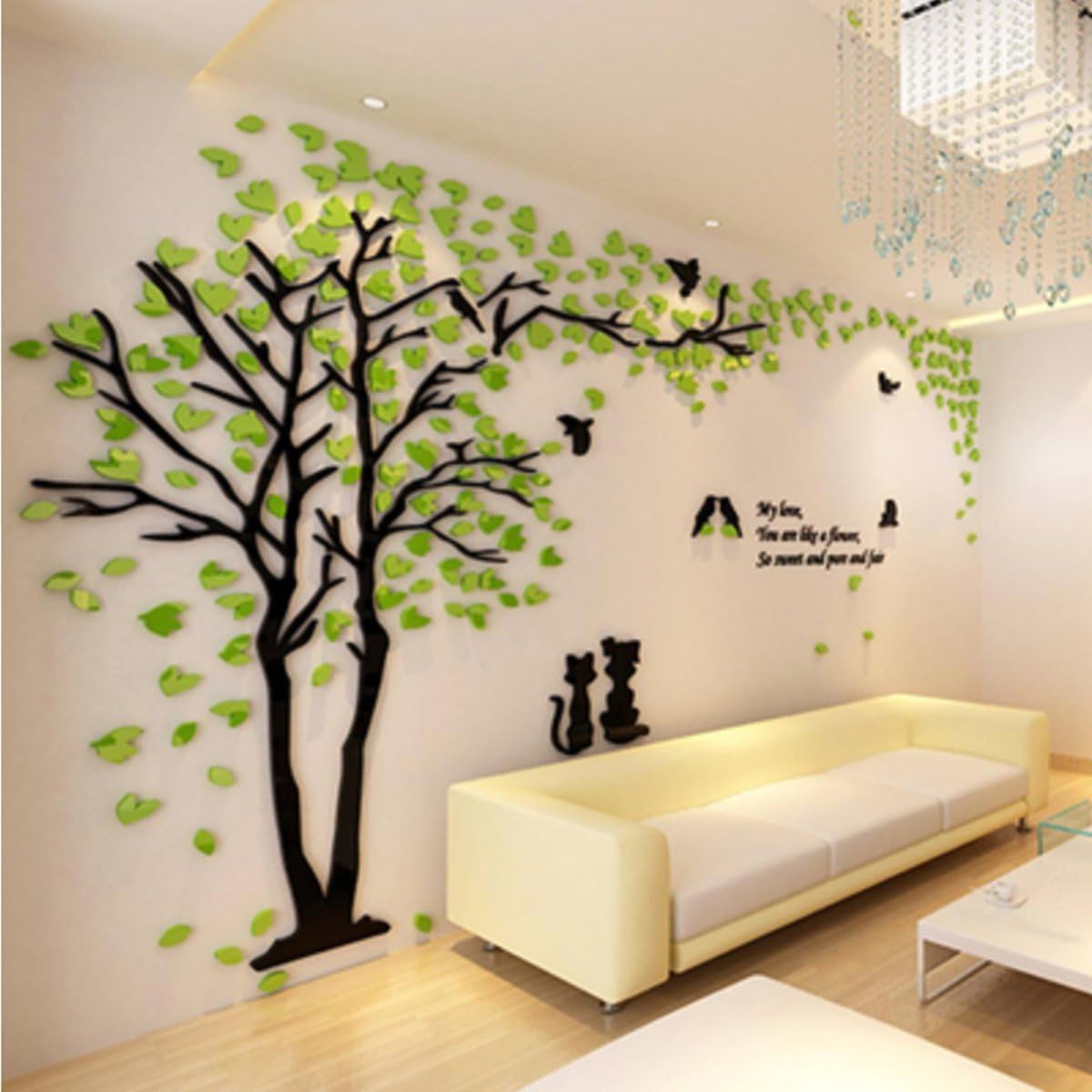 Amazon Every 壁飾り ロマンチック壁紙飾り 左右樹ウォールステッカー ベッドルーム リビングルーム 背景壁ステッカー部屋装飾 ウォールステッカー ウォールペーパー おしゃれ ウォールステッカー オンライン通販