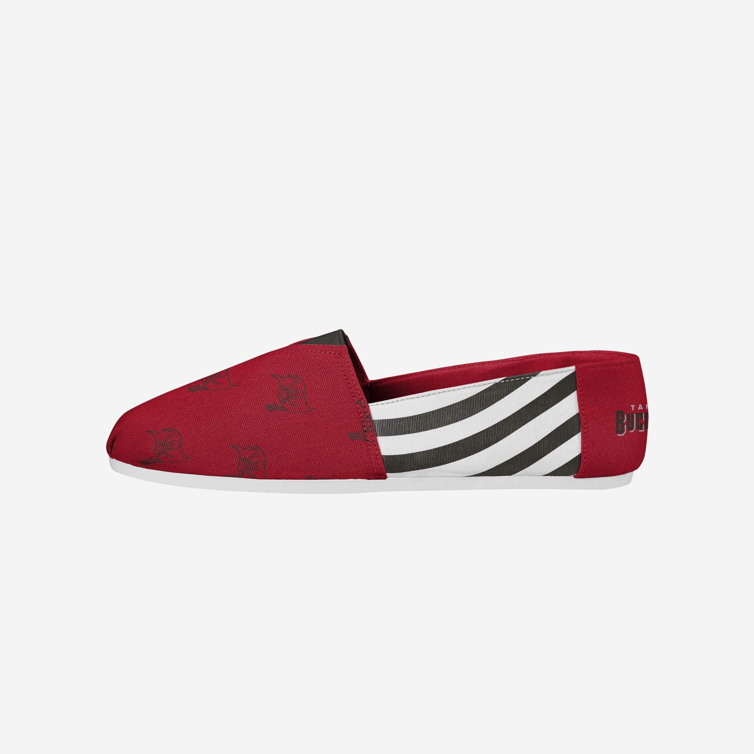 FOCO Women's NFL Team Logo Ladies Fashion Slip On Canvas Shoes