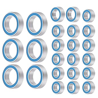 24pcs Steel Rubber Sealed Bearing Kit for FMS FCX24 Power Wagon Chevy | K5 Smasher 1/24 RC Crawler Upgrade