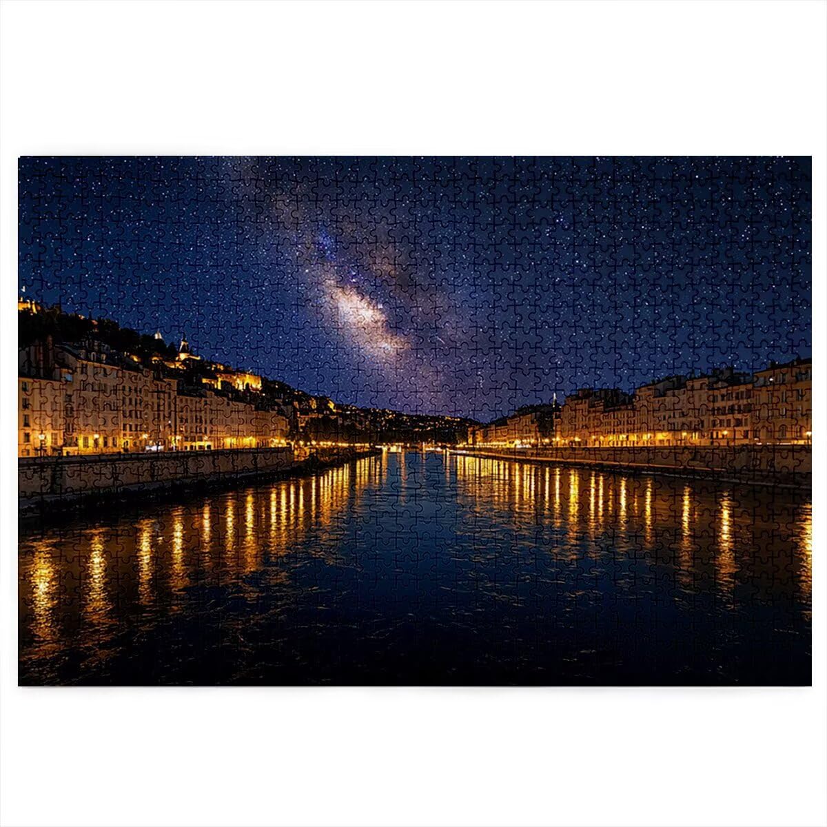 Puzzle 3000 Piezas, Puzzle Paisaje con Caja Regalo para Adultos, Rompecabezas de Madera, Rompecabezas Desafiante Decoracion Navidad, Regalo Mujer, Cuadros Decoracion Salon Modernos, (Starry Night) H-3