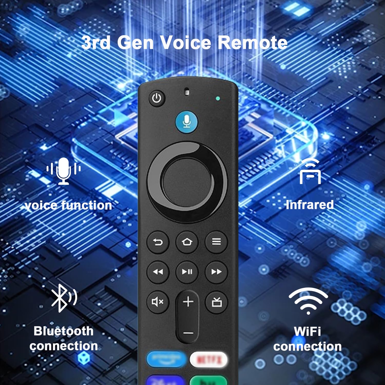 Telecomando Universale Fire Tv Telecomando Voce Sostitutivo Per Fire TV - 3a Generazione, Controllo Volume, Batterie AAA Accessori Amazon Fire Stick - Foto 9