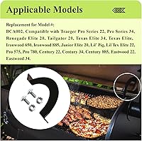 Vista 4 de Newly BCA001 - Tapa de parrilla lateral izquierda y BCA002 para puerta lateral derecha, arco con tornillos, apto para la mayoría de parrillas