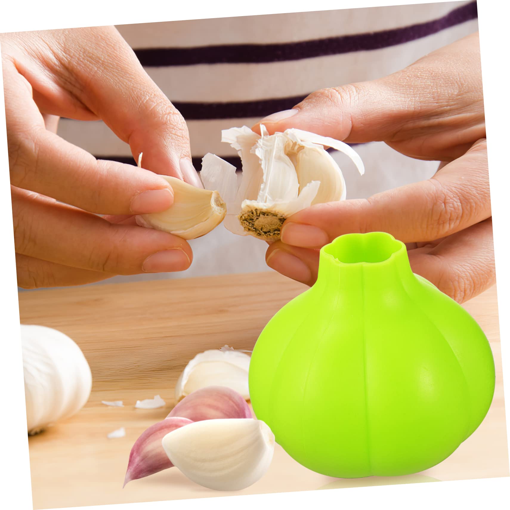 VINTORKY Silicone Garlic Peeler Garlic Skin Remover Roller Easy to Use Kitchen Tool Non-slip Design