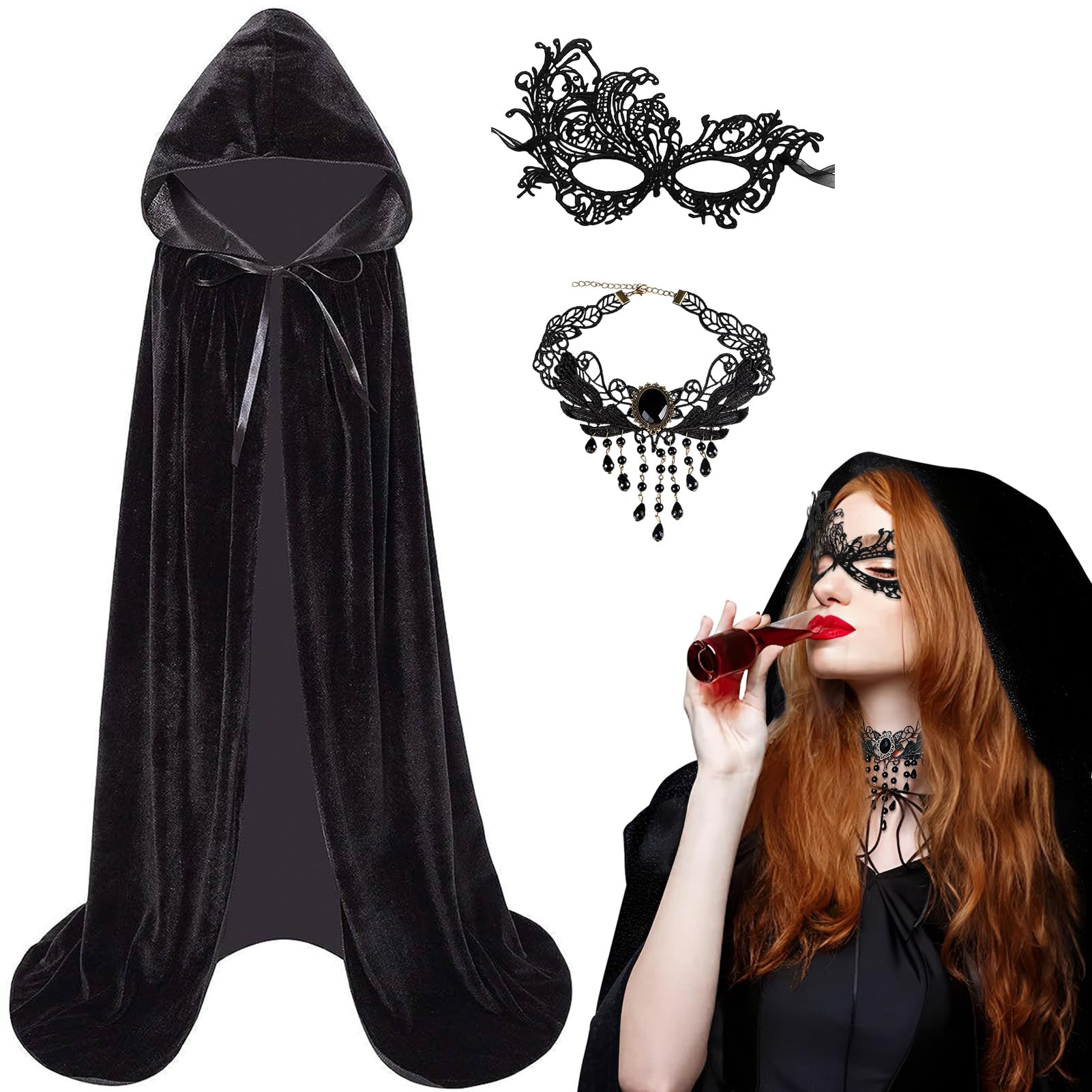 FOMIYES Mantello Da Vampiro Per Halloween, Costume Da Vampiro, Da